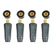 Conector Inversora De Solda 9mm Kit 4 Machos 4 Fêmea