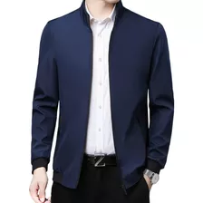 Chaqueta Cortavientos Casual Chamarra Hombre Color Liso