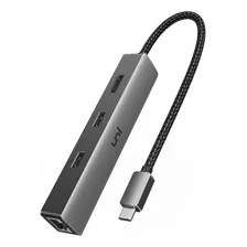 Hub Usb C 6 En 1, Adaptador Multipuerto Uni Usb-c [compatibl