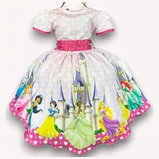 Vestido Temáticos Luxo Princesas Disney Rosa