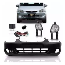 Parachoque Dianteiro Corsa Pick Up Classic + Kit Farol Milha