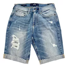 Bermuda De Jean Hollister Skinny Denim Original 