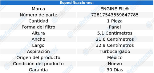 Filtro Para Aire Volvo S60 L5 2.4l De 2003 A 2009 Engine Fil Foto 2