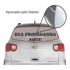 Adesivo Perfurado Promocional Vidro Traseiro + Laterais Par