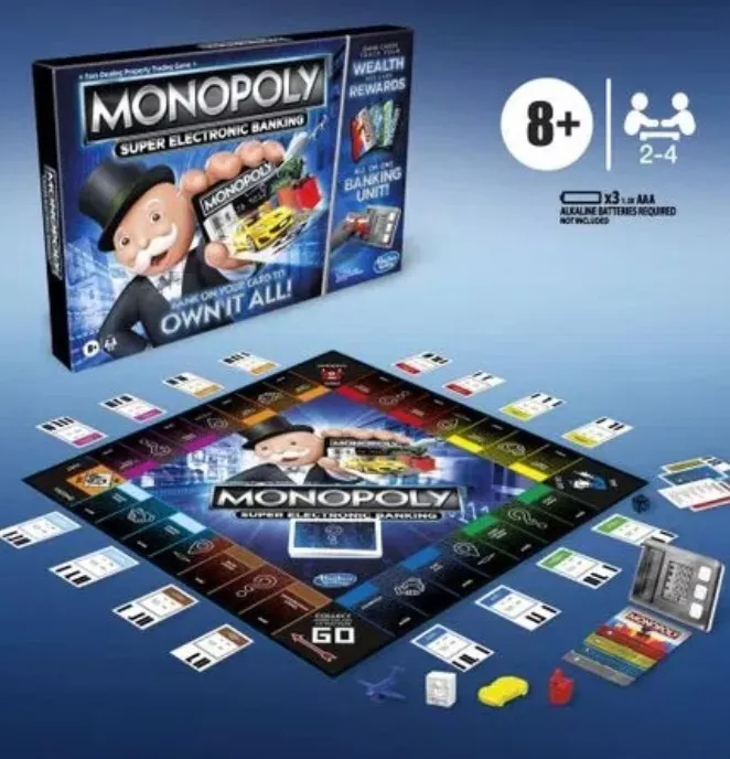 Juego De Mesa Monopoly Super Banco Electronico Día Del Niño
