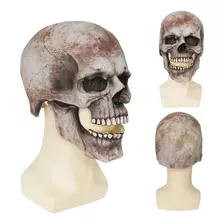 Máscara Cosplay Esqueleto Caveira Crânio Com Mandíbula Móvel
