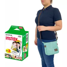 Bolsa Bag Para Câmera Instax Mini 9 E Mini 11 + 20 Filmes Cor Verde