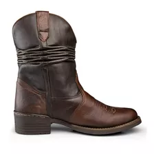 Bota Texana Masculina Sanfonada Country Em Couro 4country