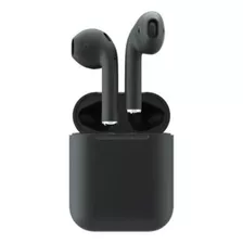 Auriculares Bluetooth Inalámbricos Táctiles I12 Tws, Recargables, Color Negro, Luz Led