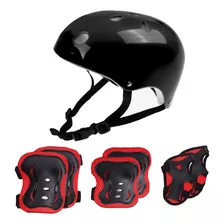 Set Protección Rodilleras Coderas Muñequeras + Casco El Rey