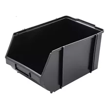 12 X Caixa Gaveteiro Bin 7 Preta Organizador Resistente + Cor Preto