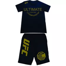 Conjuntos Deportivos Camiseta Pantaloneta Ufc Mma Niños Adul