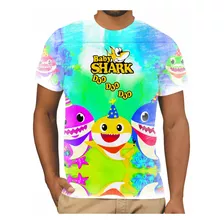 Camiseta Camisa Baby Shark Desenho Infantil Bebê Musica Cp6