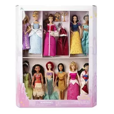 Set De 11 Muñecas Princesas Disney, Caja Edición De Lujo.