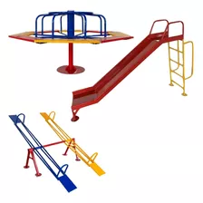 Gira Gira Escorregador Gangorra - Brinquedos Para Playground