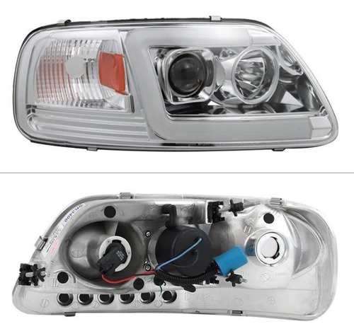 Faros  Barra En C Led Transparente Para Ford F150 97-03 Foto 2