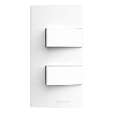 Conjunto Interruptor Paralelo Duplo Inova Pro 85041 Alumbra Cor Branco