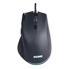 Mouse Gamer Luzes Rgb Zyron 12800 Dpi Pmgzrgb Usb Pcyes Cor Preto