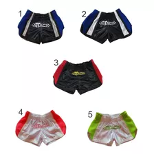 Kit Com 6 Unid Shorts Muay Thai Infantil Attack