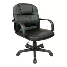 Silla Ejecutiva Ergonomica Negra Oficina Sillon Escritorio Color Negro Material Del Tapizado Vinipiel