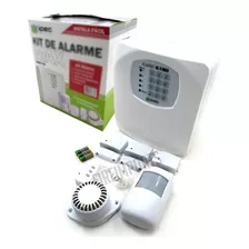 Kit Alarme Max Sem Fio C/ Controle Sirene Discadora 4 Sensor