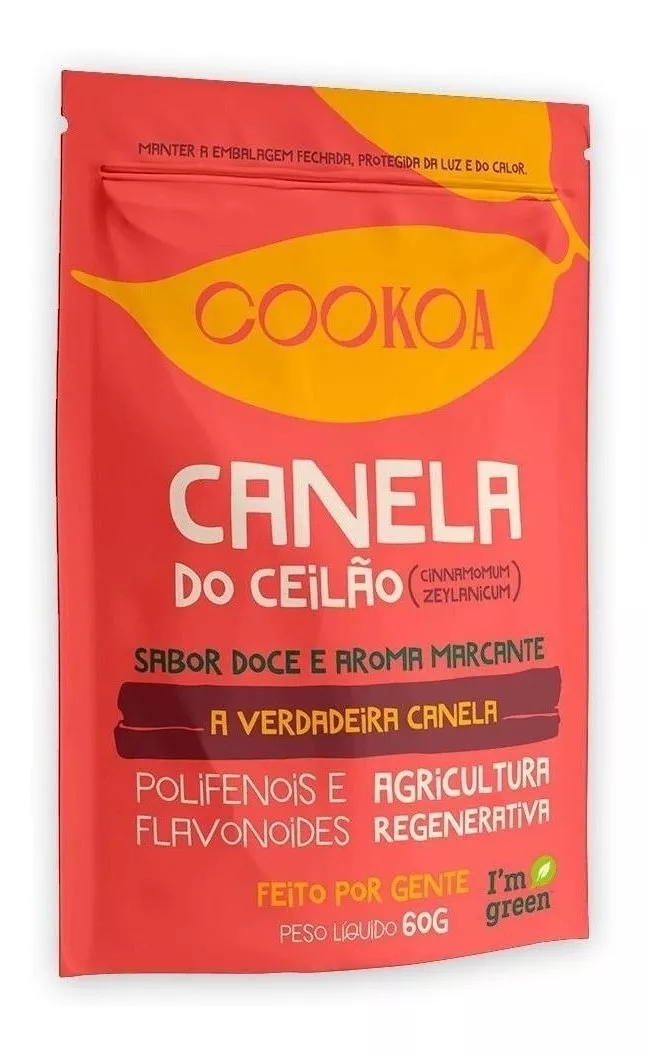 Canela Do Ceilão Cookoa Cinnamomum Zeylanicum 60g Sem Glutén