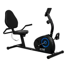 Bicicleta Fija Ergometrica Horizontal Active Training - Odómetro Pulsómetro Negro