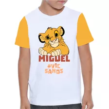 Camiseta Infantil Rei Leão Personalizada