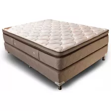 Somier Y Colchon Queen Acuario 160 X 200 Sommier Cubre Cama