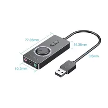 Adaptador Tarjeta Sonido Audio + Micrófono Vention 3 En 1