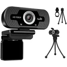 Webcam Wb 1080p Com Microfone Embutido + Tripé