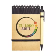 Pack 1000 Libreta Ecológica Con Bolígrafo Personalizada