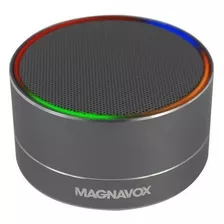 Altavoz Bocina Magnavox Portátil Bluetooth Con Luz Rgb Color Gris