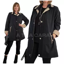 Piloto Campera Mujer Impermeable Microfibra Talles Grandes