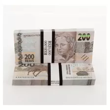 Dinheirinho Falso De 200 Reais Tamanho Real Sem Valor