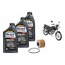 Kit Troca De Óleo Mobil 20w50 Honda Cb 400/cb 450 + Filtro