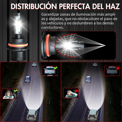 28000lm 9007 Kit De Focos Led Luz Alta Y Baja Para Chevrolet Foto 7
