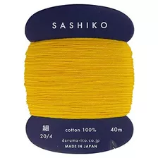 Hilo De Sashiko Peso Ligero 40m Col. 204 Amarillo Dorad...