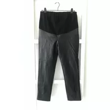 Pantalón Cuero Negro Maternidad Prenatal Importado