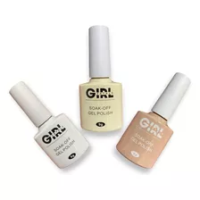 Esmalte Em Gel 9g Para Cabine Led Uv Kit 3 Cor Clássico 