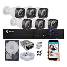 Kit Cftv Vigilância 06 Câmera Infra Digital Hd Dvr 8ch P2p