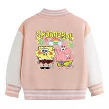 Jaqueta De Beisebol Com Padrão Digital Bob Esponja Patrick