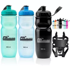 Garrafinha Agua Gelada Mtb Bike 650ml + Suporte Caramanhola