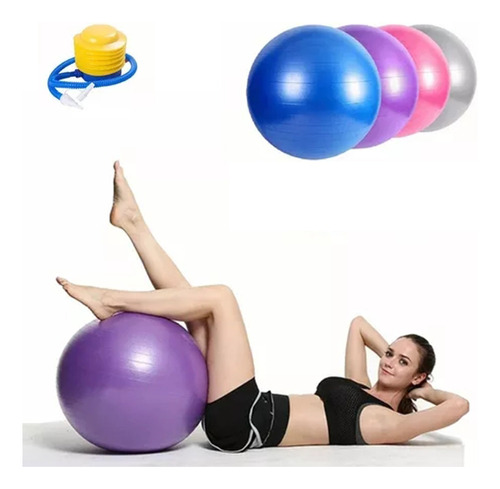 Pelota Fitness De Yoga Acondicionamiento 55/65 Cm Con Bomba