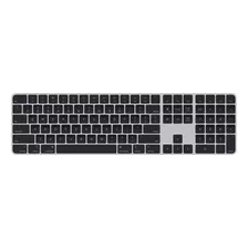 Teclado Bluetooth Apple Magic Keyboard Con Touch Id Y Teclado Numérico Qwerty Inglés Internacional Color Negro