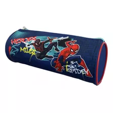 Estuche Escolar Cilindro Spiderman Niños