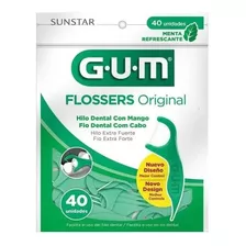 Hilo Dental Con Mango Flossers Original Gum Sabor Menta 40u