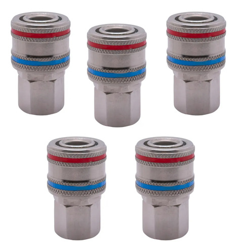 Kit 5 Engates Rápido Femêa 1/4 Para Compressor