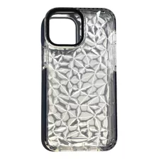 Funda Tpu Diamantes Evo Tech Gem Transparente Para iPhone