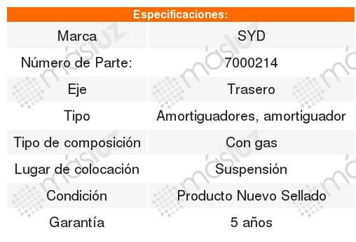 4 Amortiguadores Suspension Gas Trasero Captiva 08-14 Foto 4